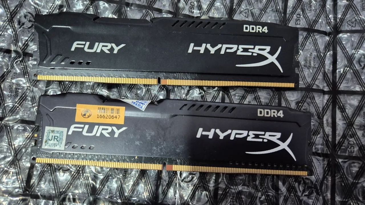 Memória RAM 8gb 2x4 HyperX 2400MHz