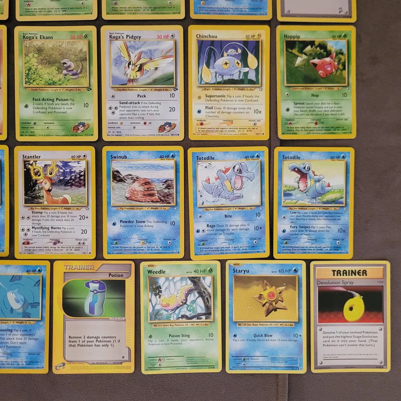 Lote com 36 cartas Pokémon Base set, Selva, Fóssil, Neo e Evoluções - Foto 5