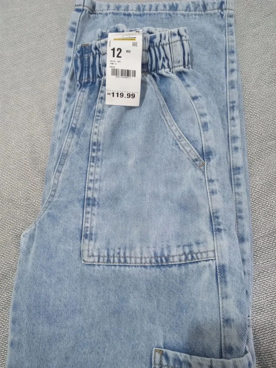 Calça jeans feminina infantil 