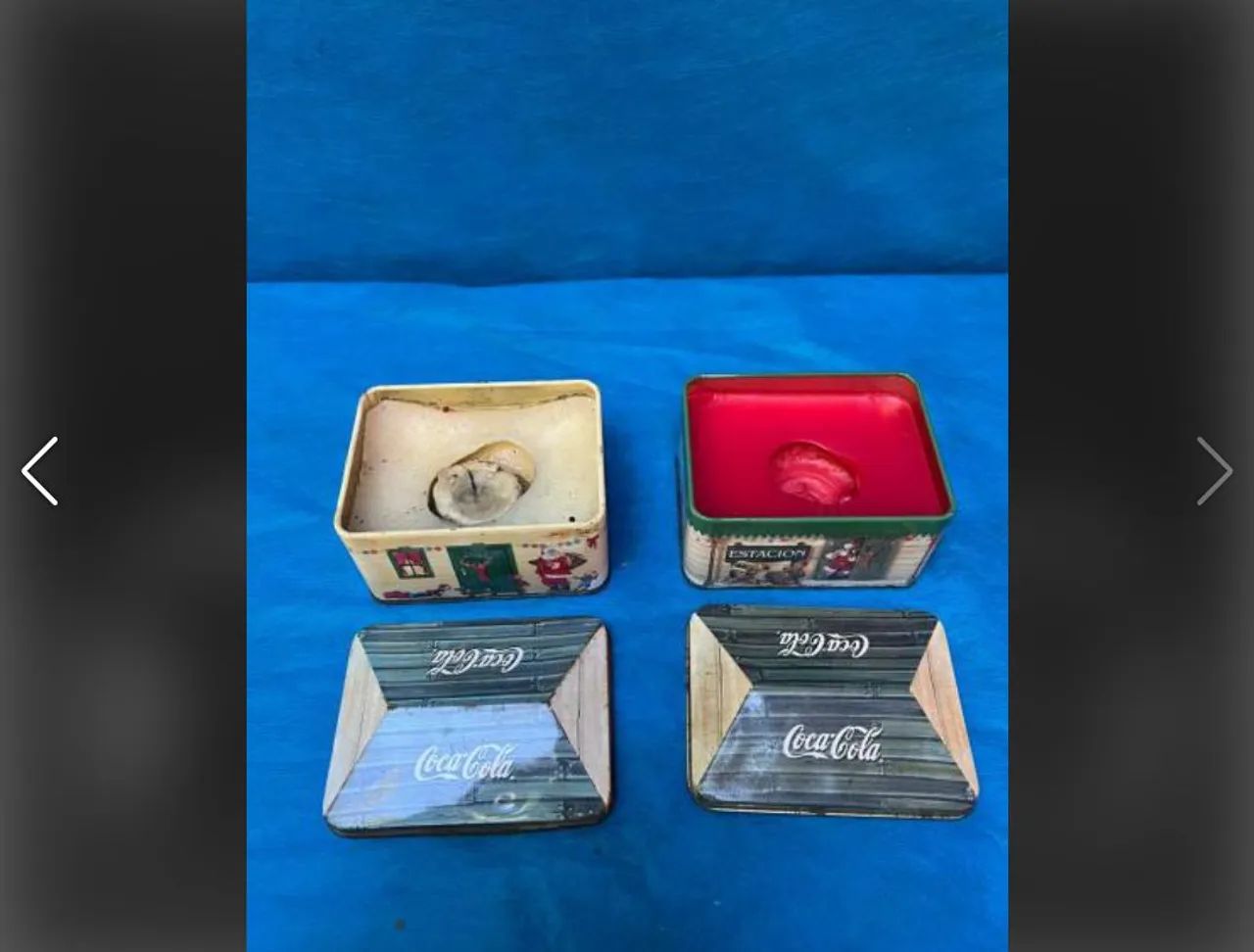 Antigo conjunto de latas de velas coleção coca-cola - Foto 2