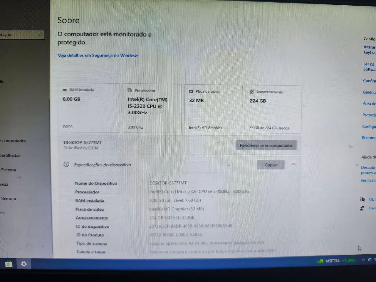 Computador CPU e Tela (Valor Negociável) - Foto 4
