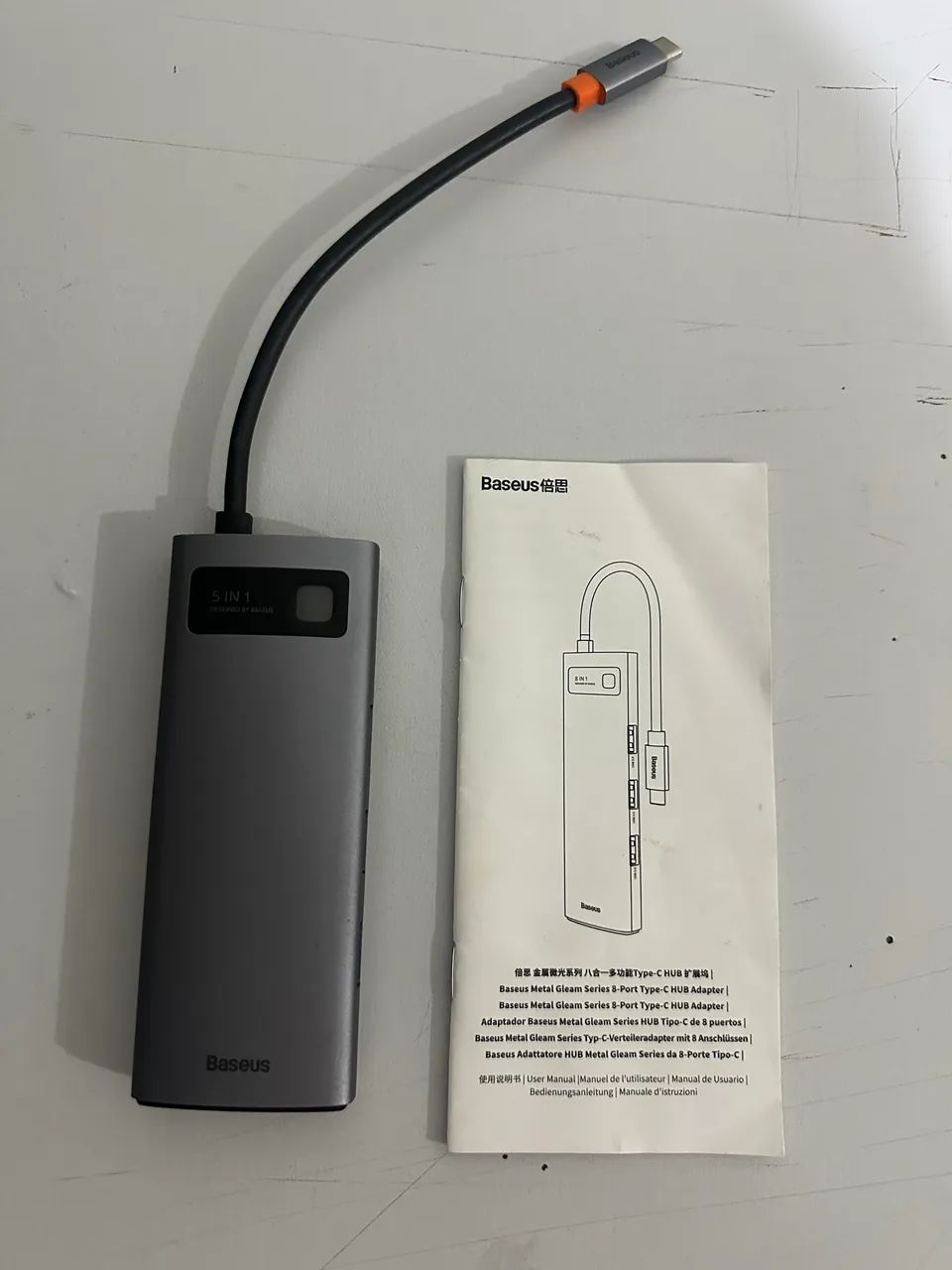Hub Baseus 5 em 1 - USB Tipo C, HDMI 4K e 3 entradas USB 3.0 - Foto 2