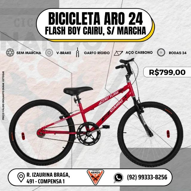 BICICLETA INFANTIL ARO 24 MASCULINA - Foto 2