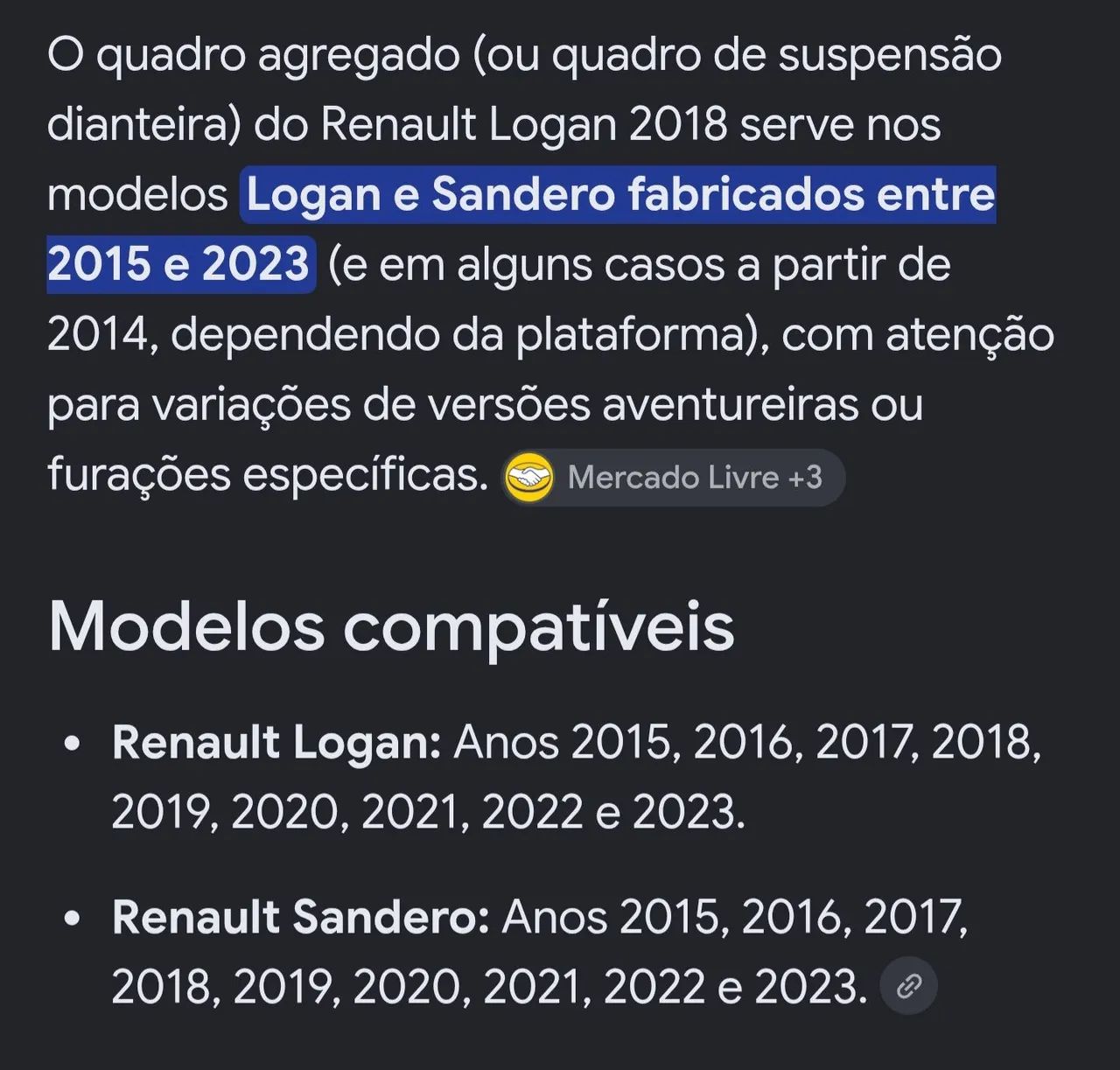 AGREGADO QUADRO LOGAN/SANDEIRO 2015 ATÉ 2023 - Foto 4