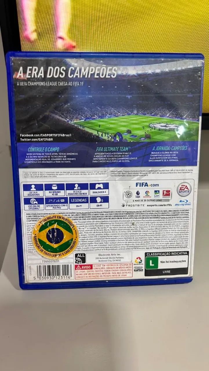Fifa19 PS4 em ótimo estado! - Foto 2