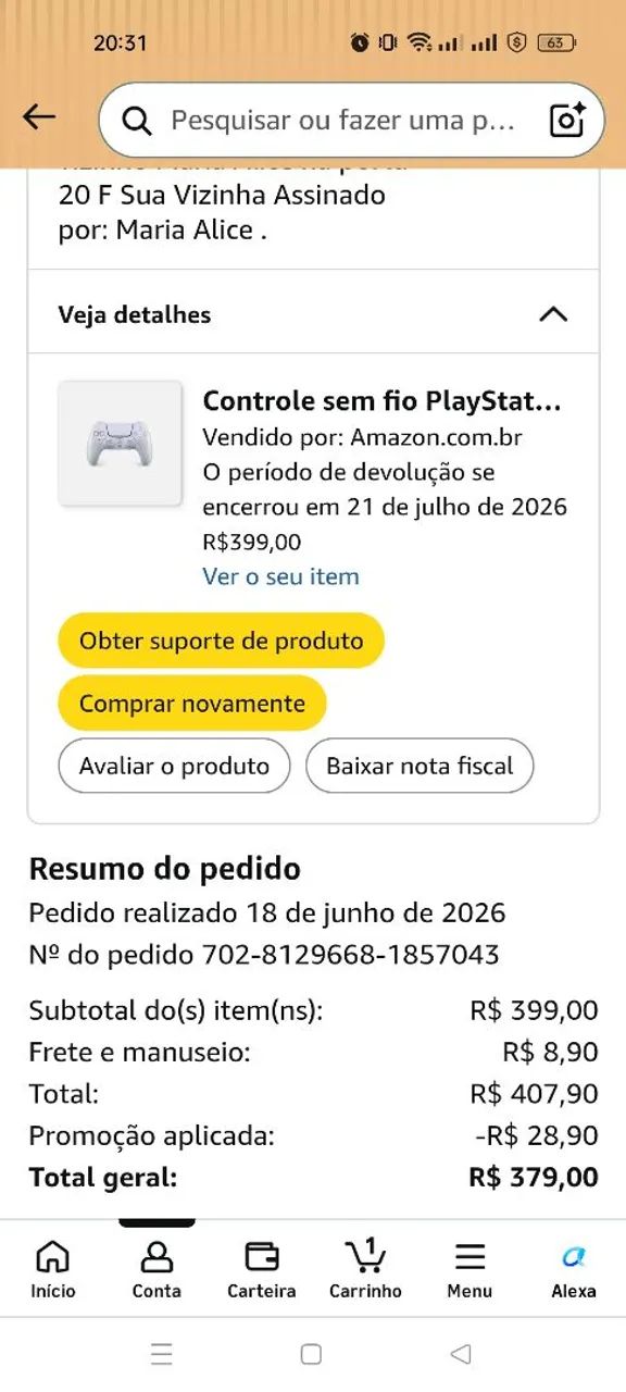 Controle Ps5 Branco  - Foto 5