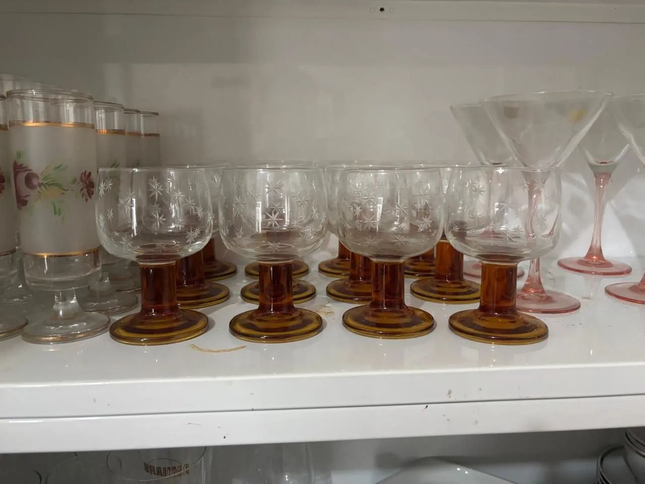 Jogo com 12 copos de vidro / taça de champanhe 