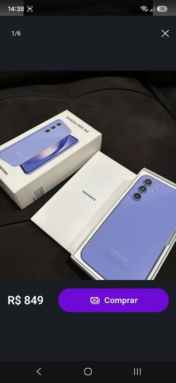 A54 roxo 256gb