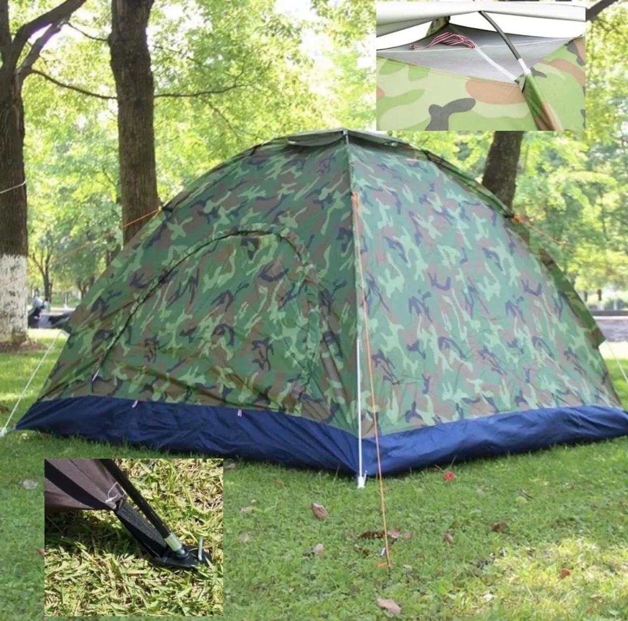 Barraca de camping para 7 pessoas camuflada - Foto 5