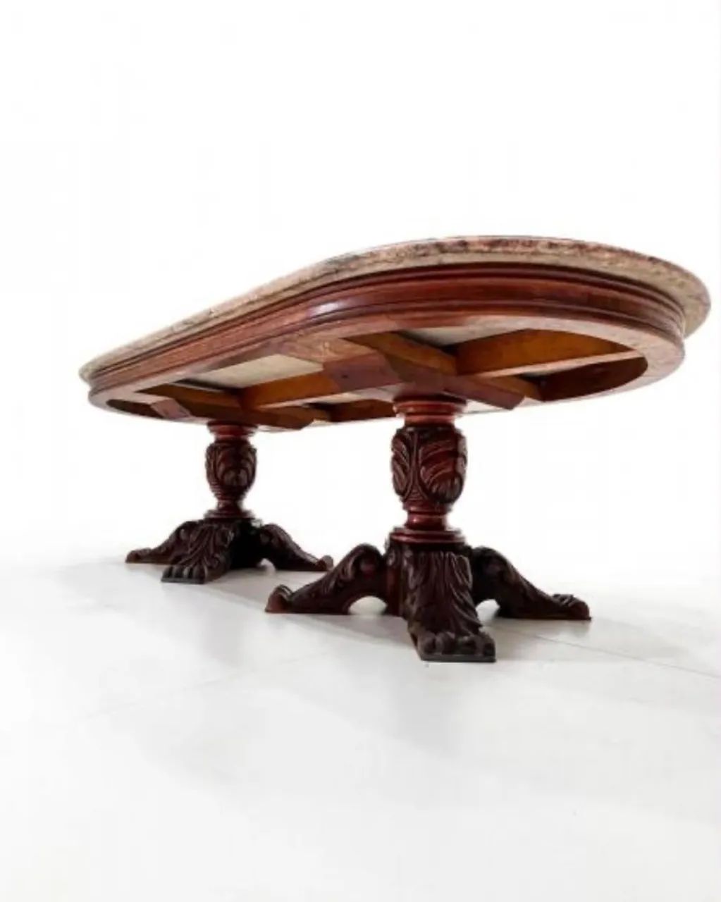 Mesa de centro em mármore e madeira - Foto 2