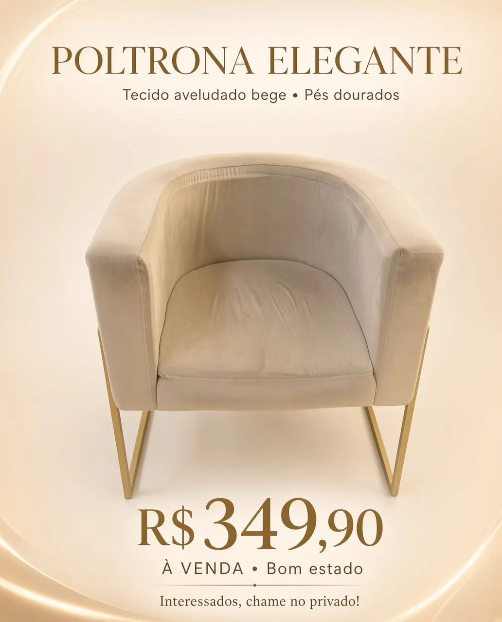 Poltrona aveludada 