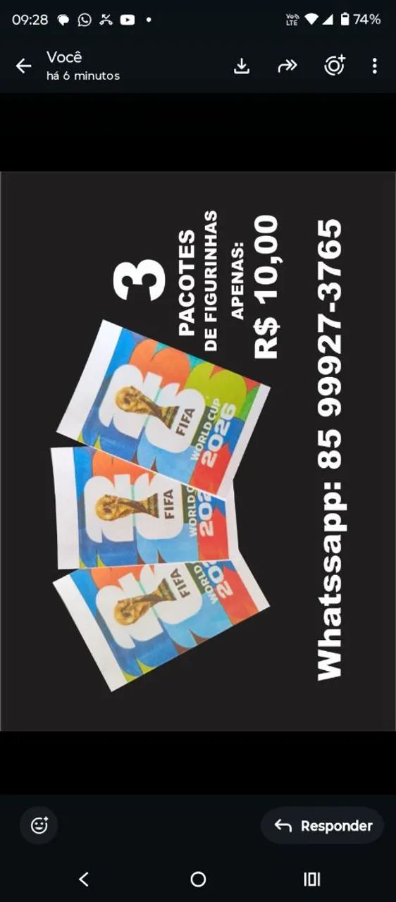 Figurinha da copa 2026