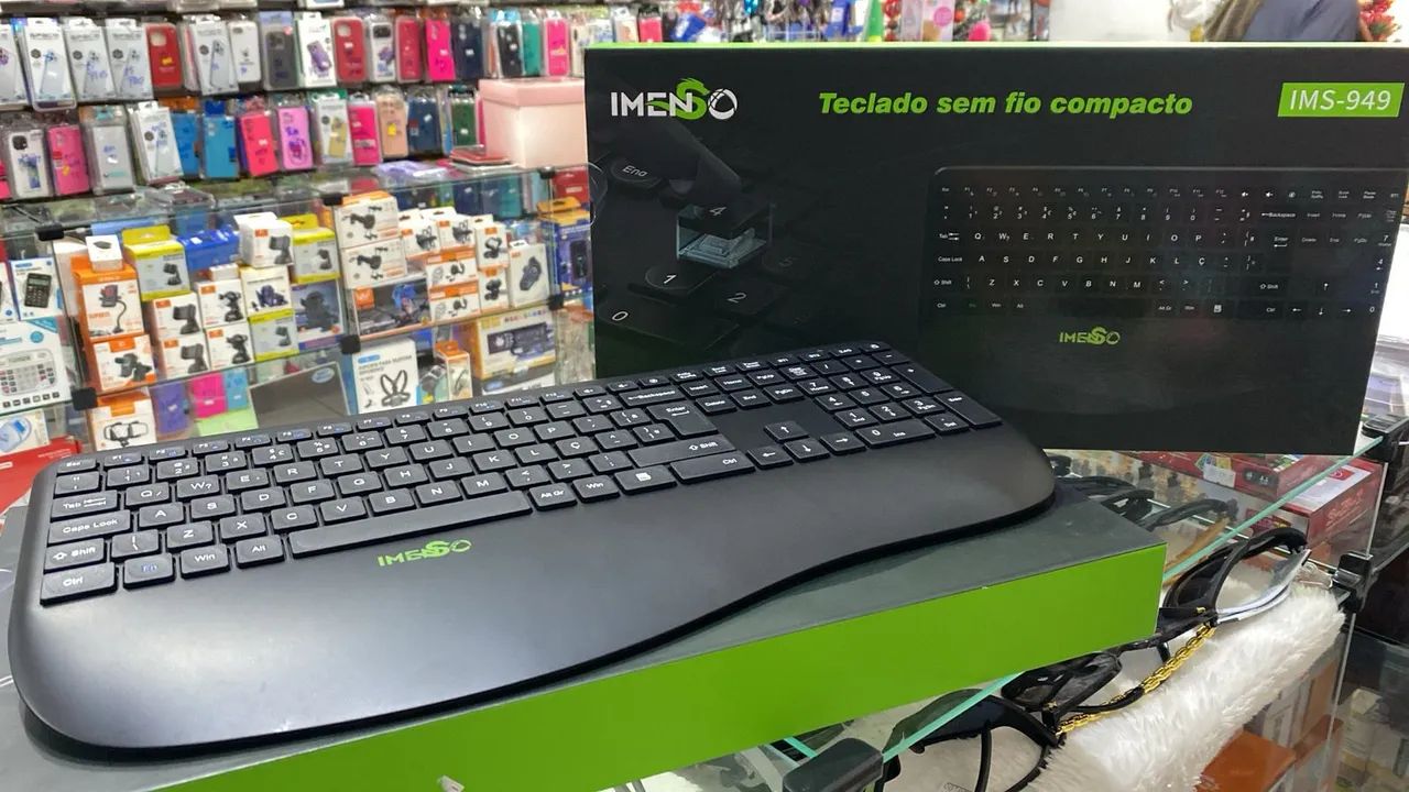 Teclado sem fio compacto