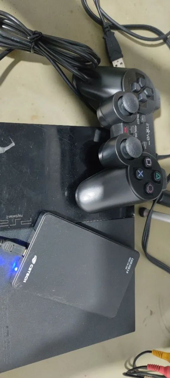 playstation ps2 com hd e jogos - Foto 2