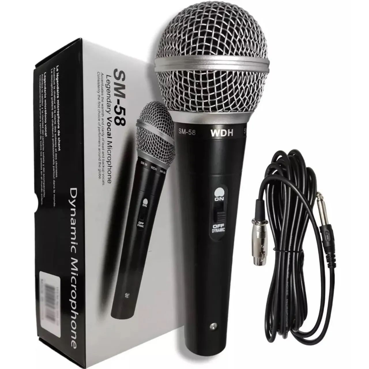 Microfone Profissional Sm58 Com Cabo 5 Metros