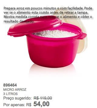 Tuppeware em 10x - Panela de Arroz para Microondas