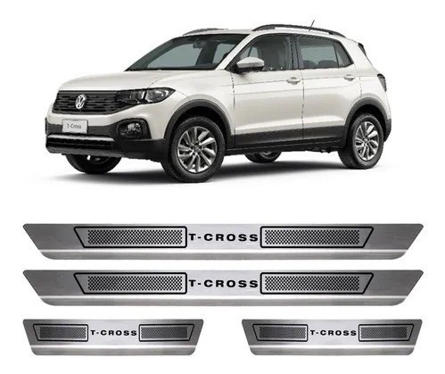 Aplique Soleira Aço Inox Volkswagen T Cross 2019/