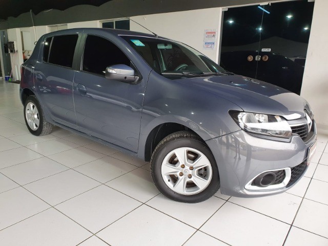 LINDO RENAULT SANDERO 1.0 VIBE 2019 COMPLETO CINZA !!!