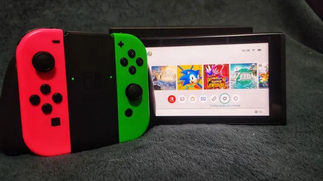 DESBLOQUEADO Nintendo Switch Oled Novo 5 JOGOS A SUA ESCOLHA