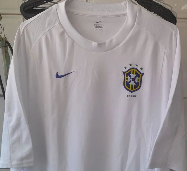 CAMISA SELECAO BRASIL NIKE 2001 UNIF. 3 BRANCA NOVA FRETE GRATIS - Foto 4