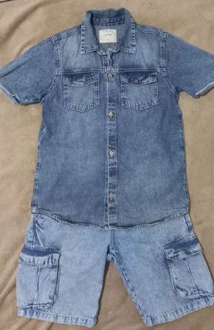 Lindo conjunto jeans tamanho 12 anos