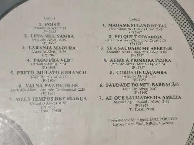 Disco LP Vinil Os Grandes Sucessos de Ataulfo Alves - Foto 3
