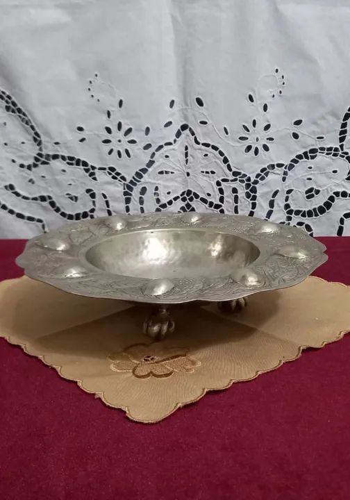 Antiga Fruteira De Metal Boliviano - Foto 2