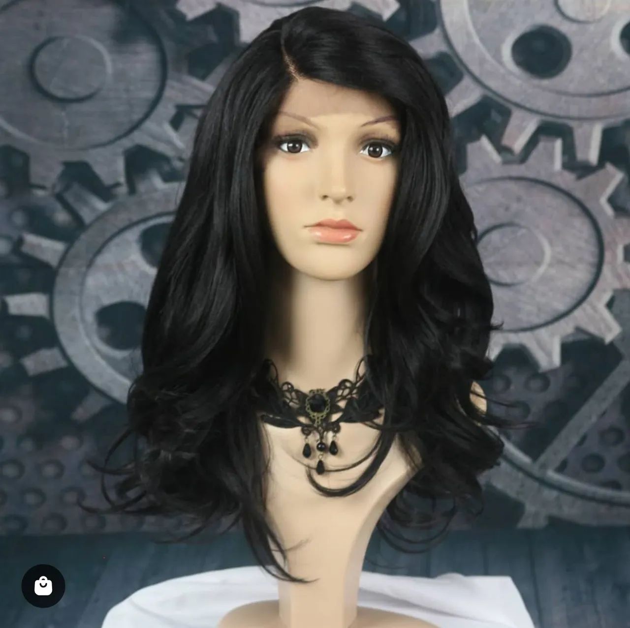 Peruca Lace Front Preta 1B