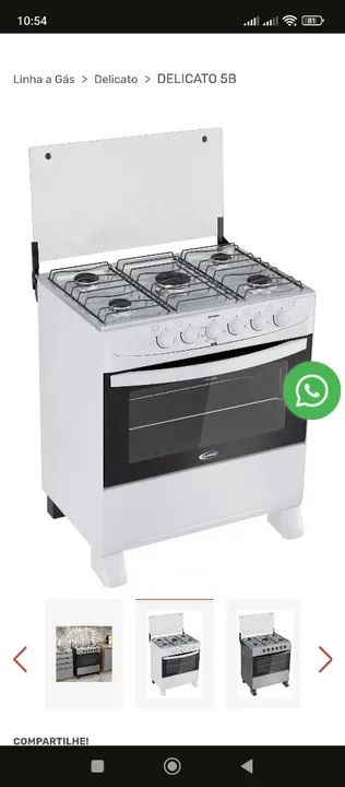 Fogão 5 bocas novo 