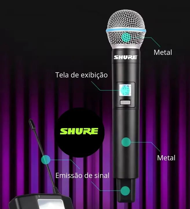 Microfone Shure Duplo  - Foto 2