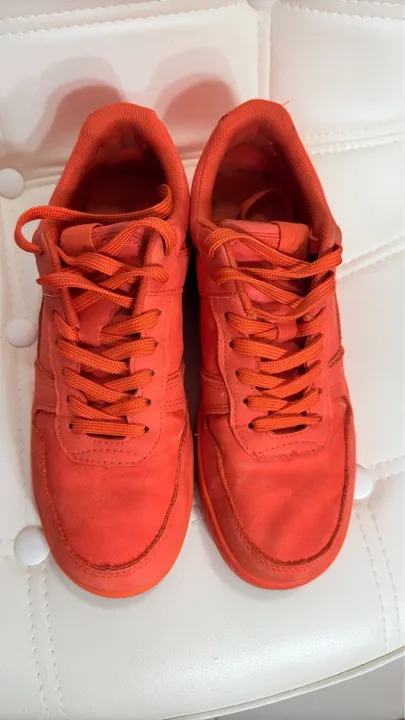 Tênis Zara Laranja em couro, tamanho 40 Zara man