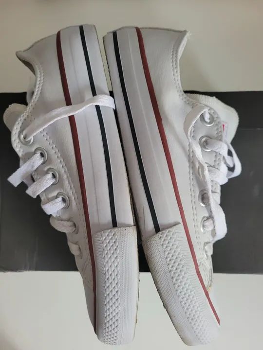 Tenis branco courino 37 - Foto 2