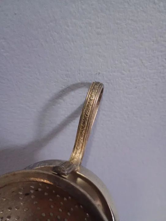 Infusor de Chá em Prata - Antigo - Foto 4