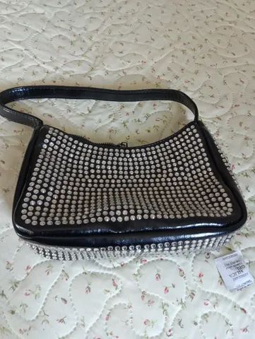Bolsa nova social preta com pedras. Linda. - Foto 2