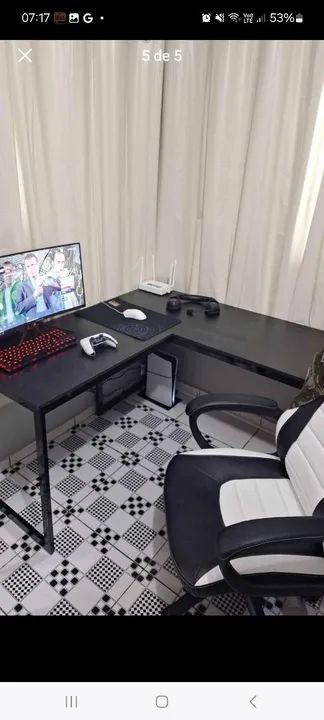 Mesa em L estilo industrial 65566198841219125