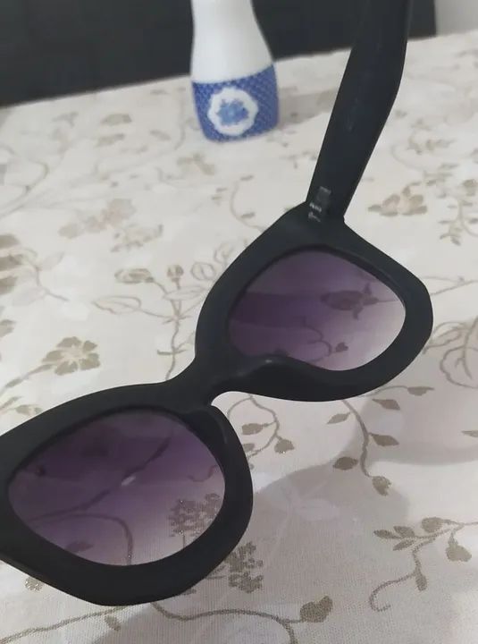 Óculos de Sol Feminino Preto - Vintage. - Foto 5