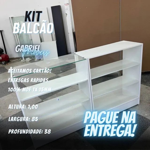Balcão vitrine expositor MDF