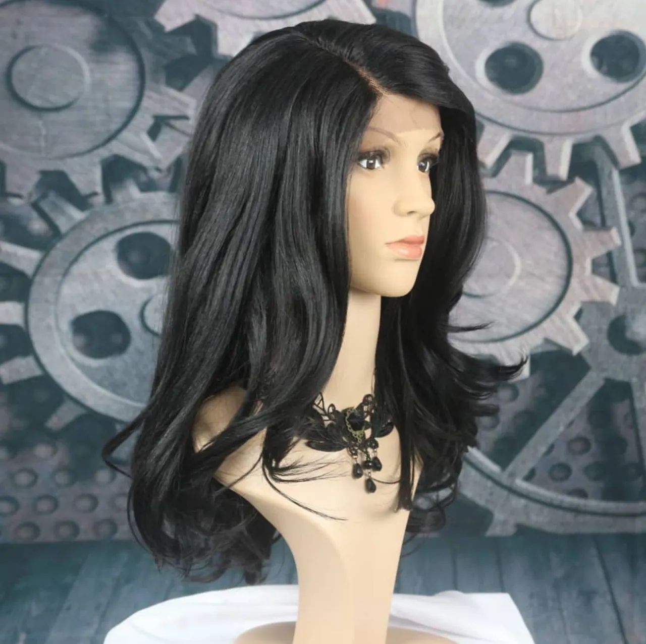 Peruca Lace Front Preta 1B - Foto 2