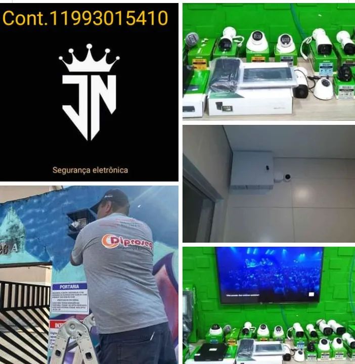 Alarmes-cameras-interfone-cerca elétrica -  JN Segurança Eletrônica
