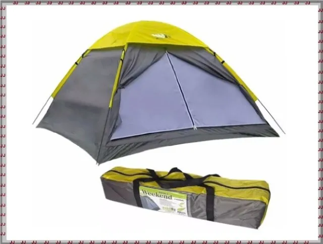 Barraca Ecolife para camping 2 pessoas cinza 140 x 2,00 x 1,0