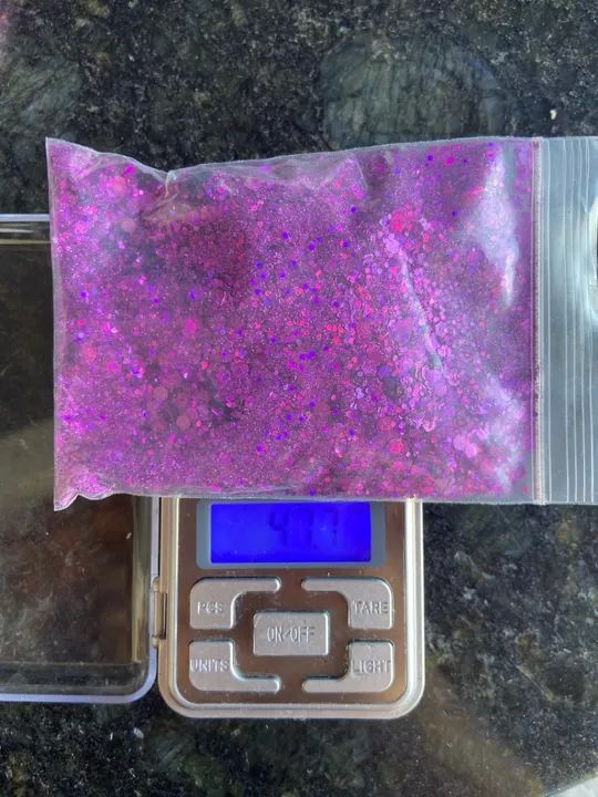 Glitter roxo para artesanato  - Foto 2