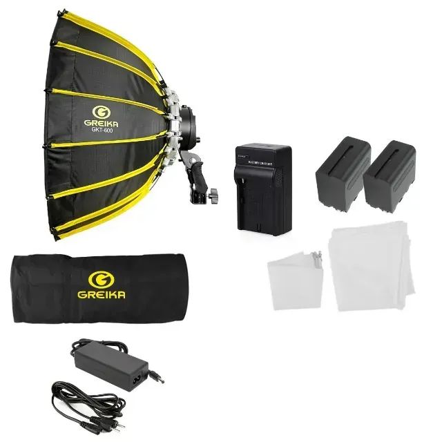 Softbox Parabolico Greika Gkt600 C/ Led Bicolor 100w E Tripé - Foto 2