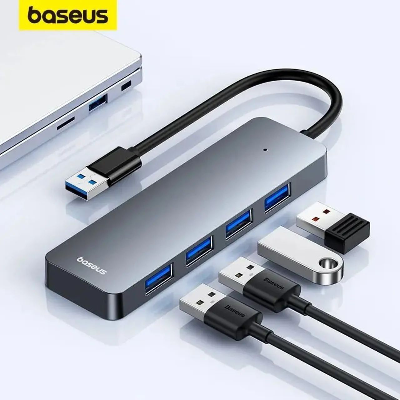 Hub adaptador Baseus 4 em 1 USB 3.0 