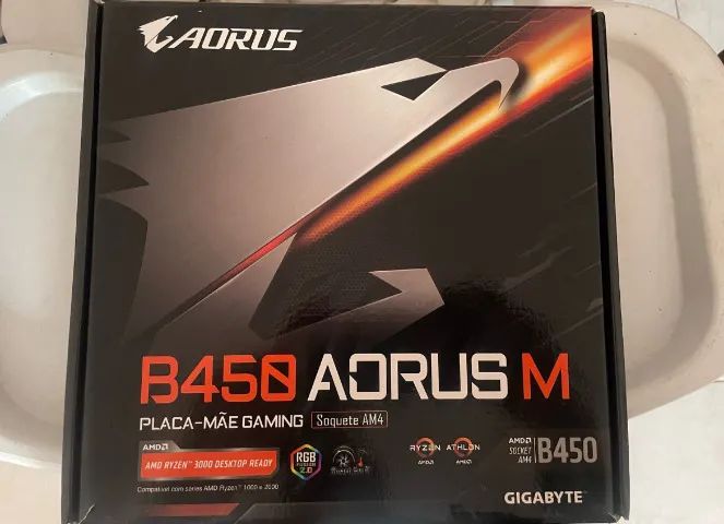 Kit  Gamer Amd Ryzen 5600x + B450m aorus + 24gb Ddr4+ SSD M2  Cor Preto Kit  - Foto 3