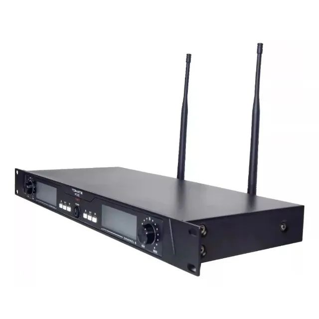 Kit Microfone Sem Fio UHF de Mão Duplo Profissional MT-2212 - Foto 2