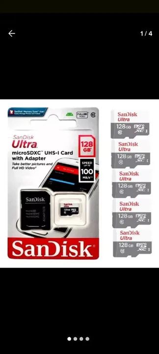 Cartão de memória 128GB SanDisk Adaptador