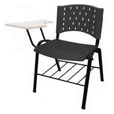 carteira escolar mrplast preta com prancheta em mdf