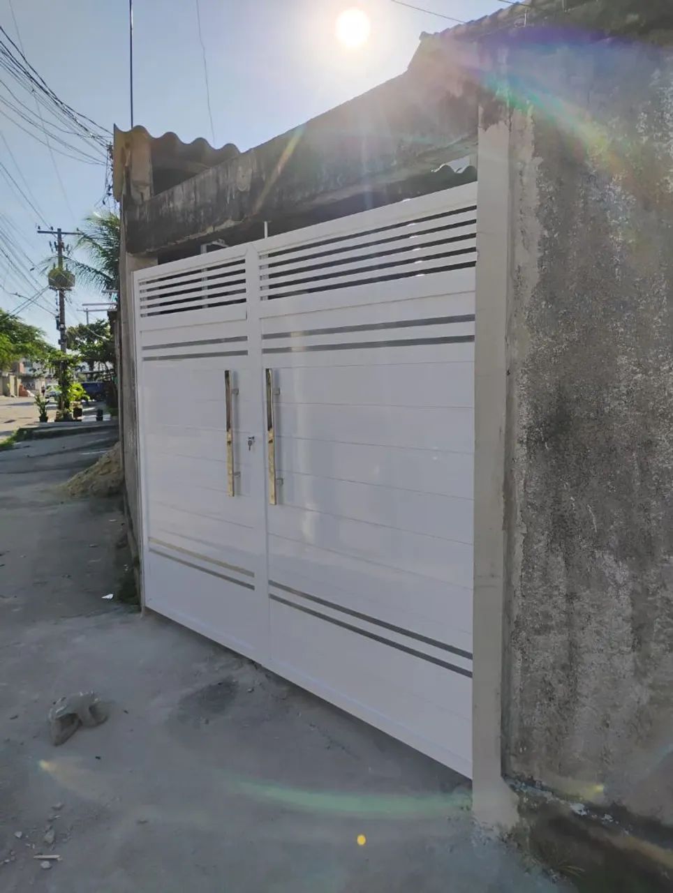 Portão de alumínio todos os tamanhos e modelos trabalhamos com portão  preto e branco  - Foto 4