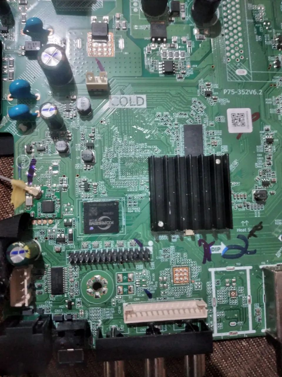 Placa principal da tv HQS32NKHM P75-352V6.2FUCIONANDO - Foto 4