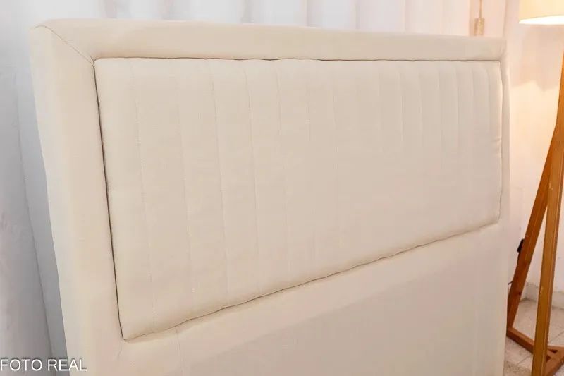 Cabeceira de Cama Casal - Bege Claro rf75 - Foto 3